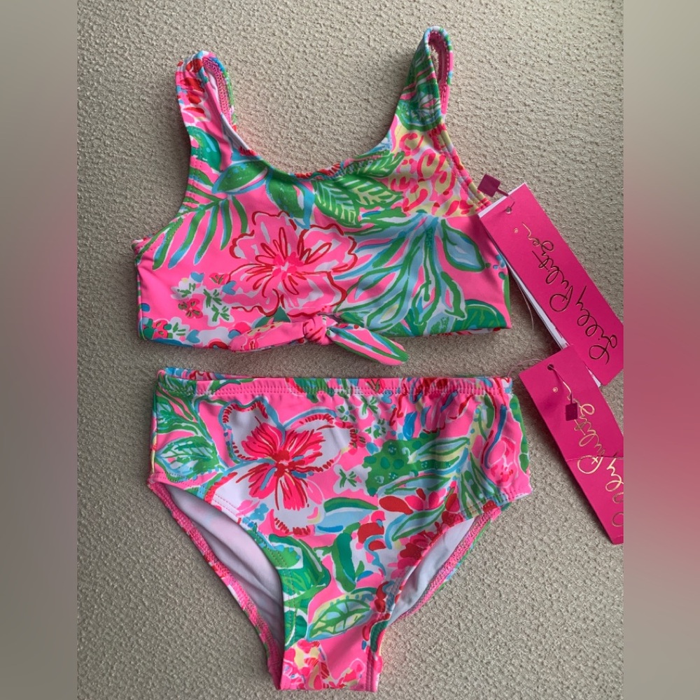 Lilly Pulitzer Girls 2 Pc Bathing Suit NWT